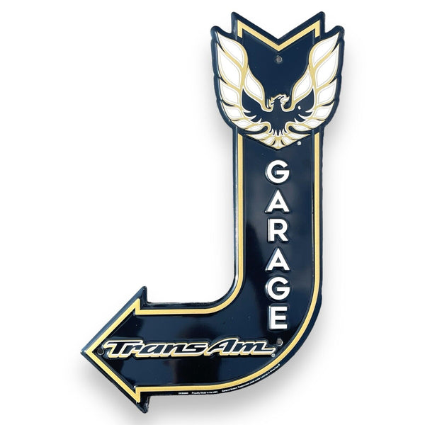 Pontiac Firebird Trans Am Garage Embossed Metal Arrow Sign