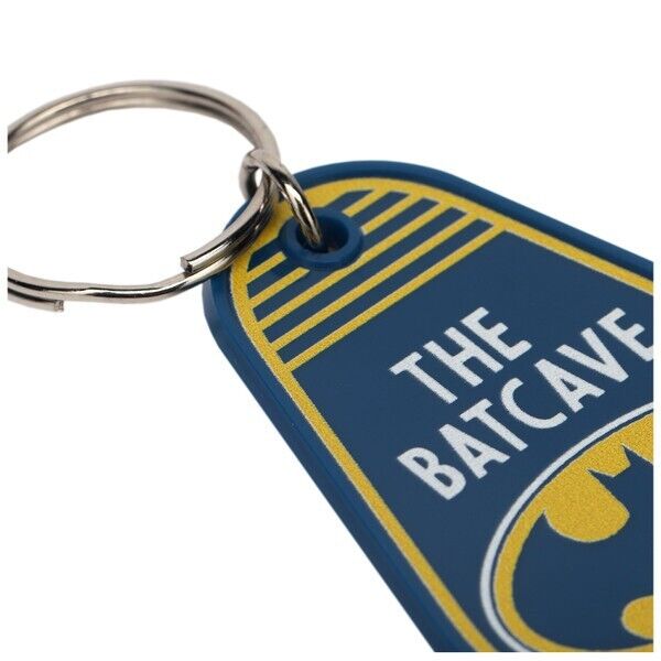 Batman The BatCave Gotham City Double Sided Keychain DC Comics