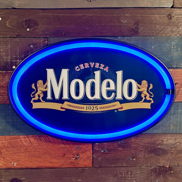 Modelo Cerveza Neon LED Light Rope Sign, Home Bar Game Room Man Cave Wall Decor