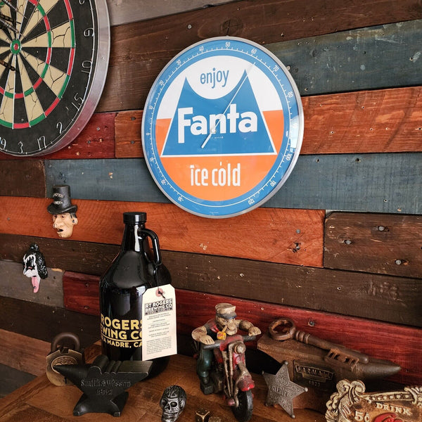 Fanta "Enjoy Ice Cold" Vintage Inspired Round Glass Dome Thermometer (12")