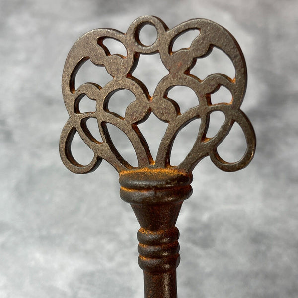 5" Cast Iron Bordello Key With Antique Finish