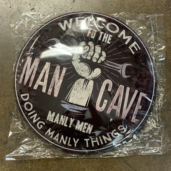 Man Cave Dome Round Metal Sign Bar Man Cave Garage Wall Decor 