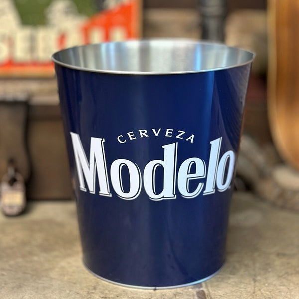 Modelo Tapered Metal Wastebasket Trash Can Home Man Cave Garage Bar Decor