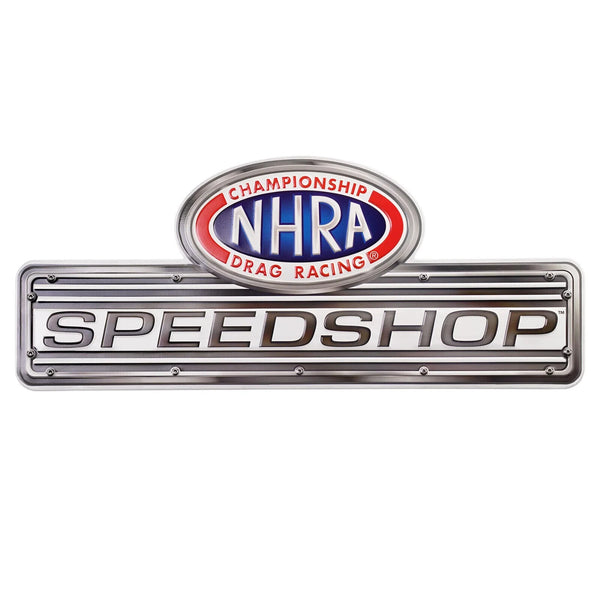 NHRA Speeedshop Championship Drag Race Embossed & Shaped Metal Sign