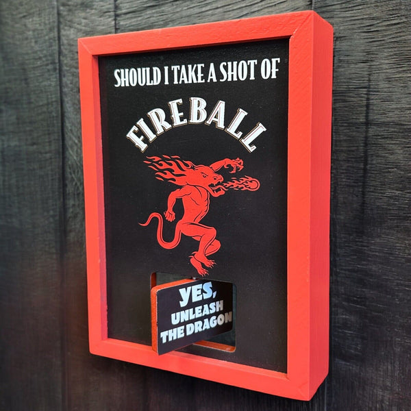 Fireball Whisky Spinner Wall Sign Game Unleash The Dragon Take A Shot