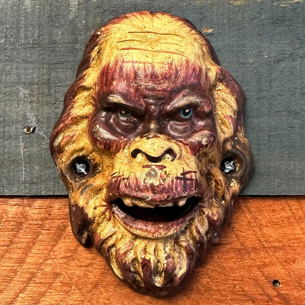 Bigfoot Sasquatch Cast Iron Wall Mounted Bottle Opener Vintage Antique Design