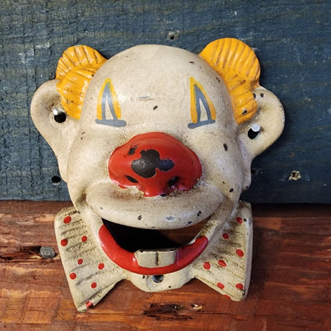 Clown Antique Vintage Cast Iron Bottle Opener Wall Mounted Pub Bar Man Cave Beer