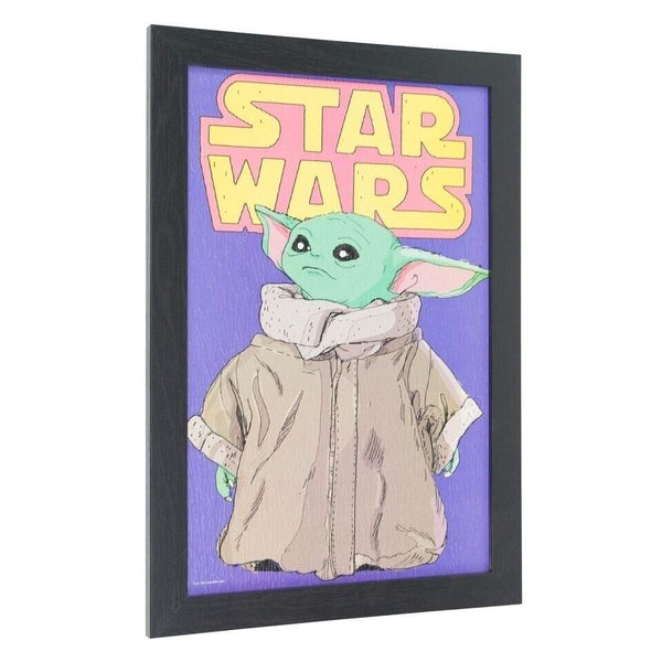 Star Wars Grogu & Mandalorian Framed Wall Art, Bundle of 2 Brand New Prints