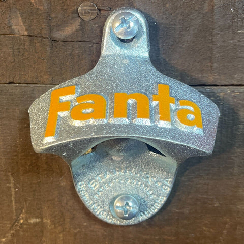 Fanta Bottle Opener Cast Iron Wall Mounted Vintage Chrome Finish