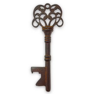 5" Cast Iron Bordello Key With Antique Finish