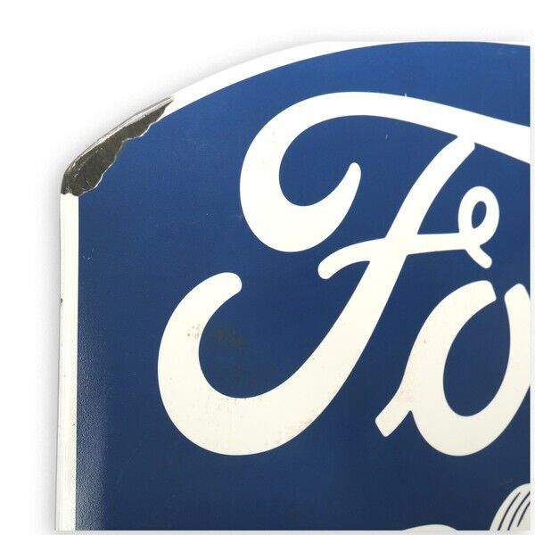 Ford Motors 24" Domed Shield Sign With Vintage Distressed Design