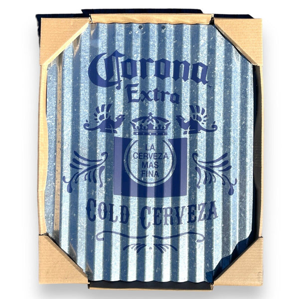 Corona Extra 15" Corrugated Metal Sign