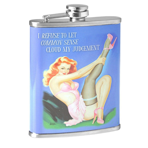 I Refuse To Let Common Sense Cloud My Judgement Stainless Steel 8 OZ Flask