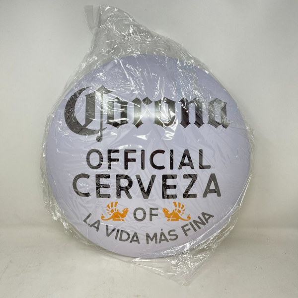 Corona Official Cerveza Of La Vida Mas Fina Round Dome Shaped 16" Metal Sign