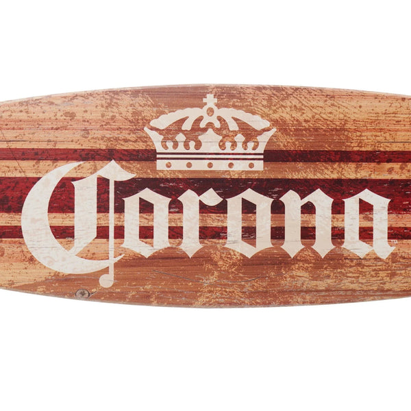 Corona Wood Tones Surfboard Sign Plaque Licensed, 60" x 15", Brand New