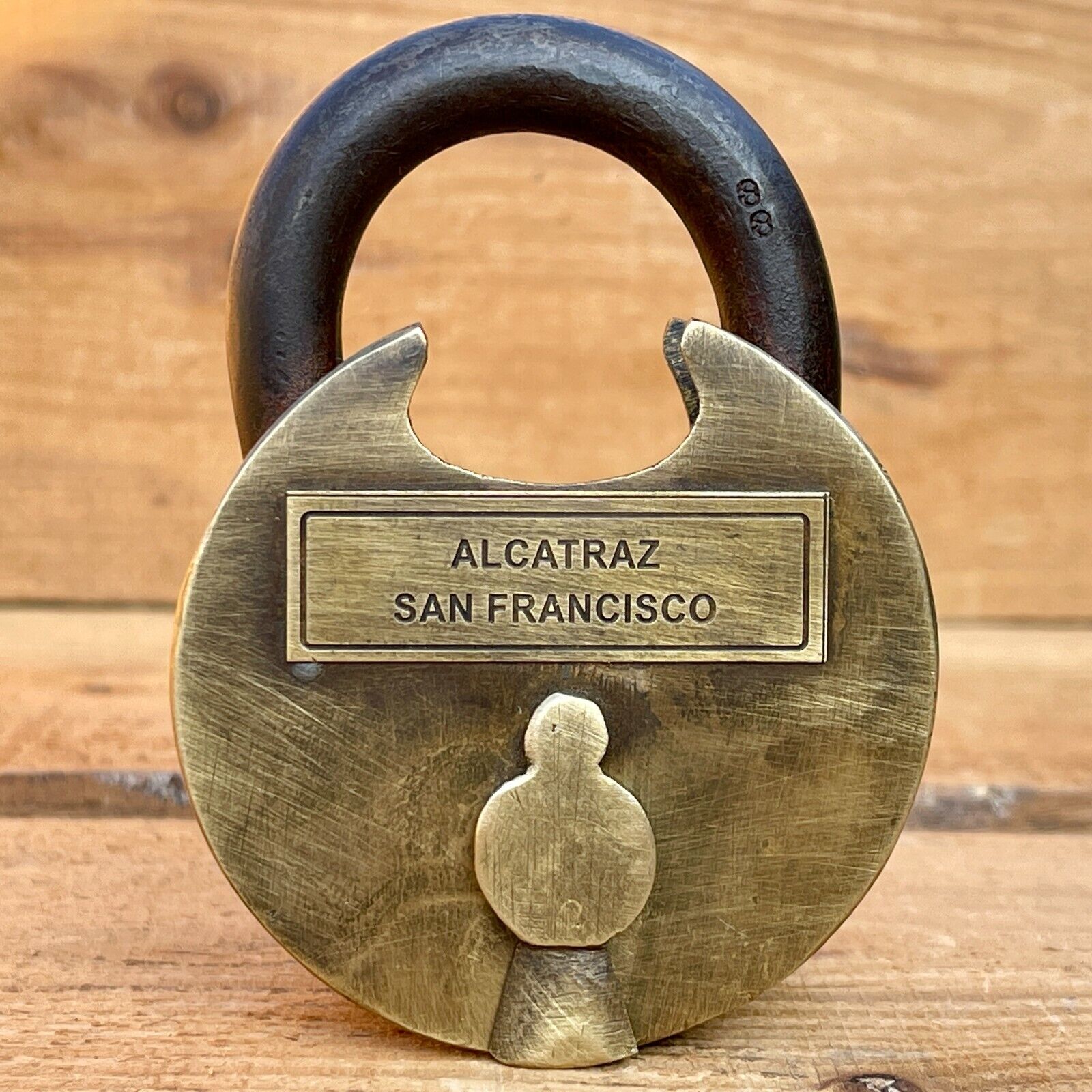 Alcatraz San Francisco Prisoner Transfer Lock, Brass Lock W/ Two Keys