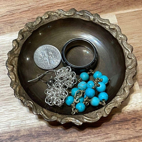 Solid Brass Mid-Century Ashtray