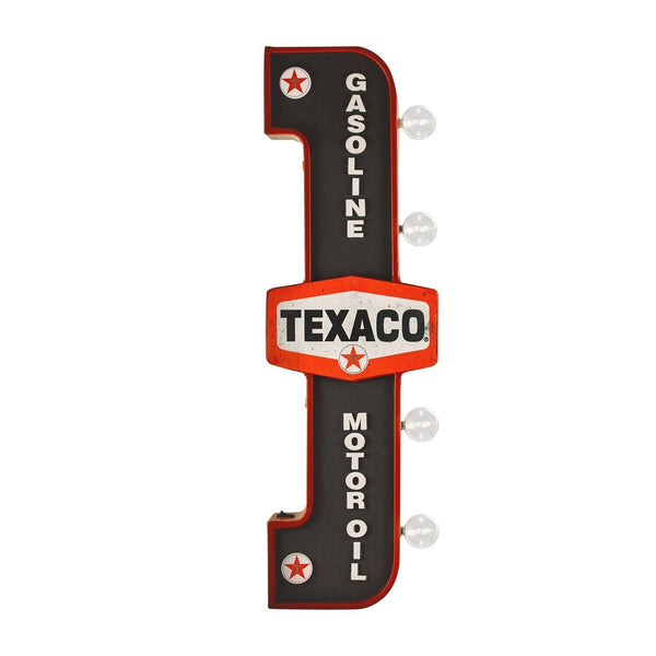 Texaco Gasoline Vintage Inspired Double-Sided Marquee LED Sign (26" x 8" x 4")