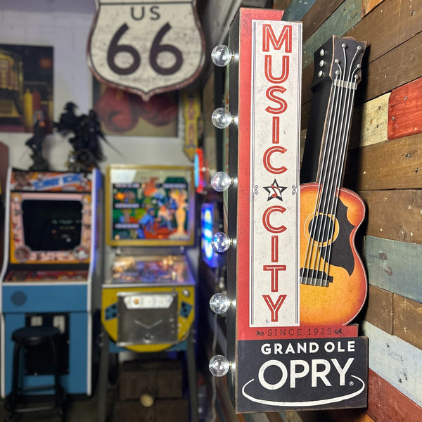 Grand Ole Opry Music City Double Sided Vintage Inspired 30" Marquee LED Sign