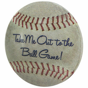  Take Me Out To The Ball Game Baseball 15" Dome Metal Sign, Bar Man Cave Garage 