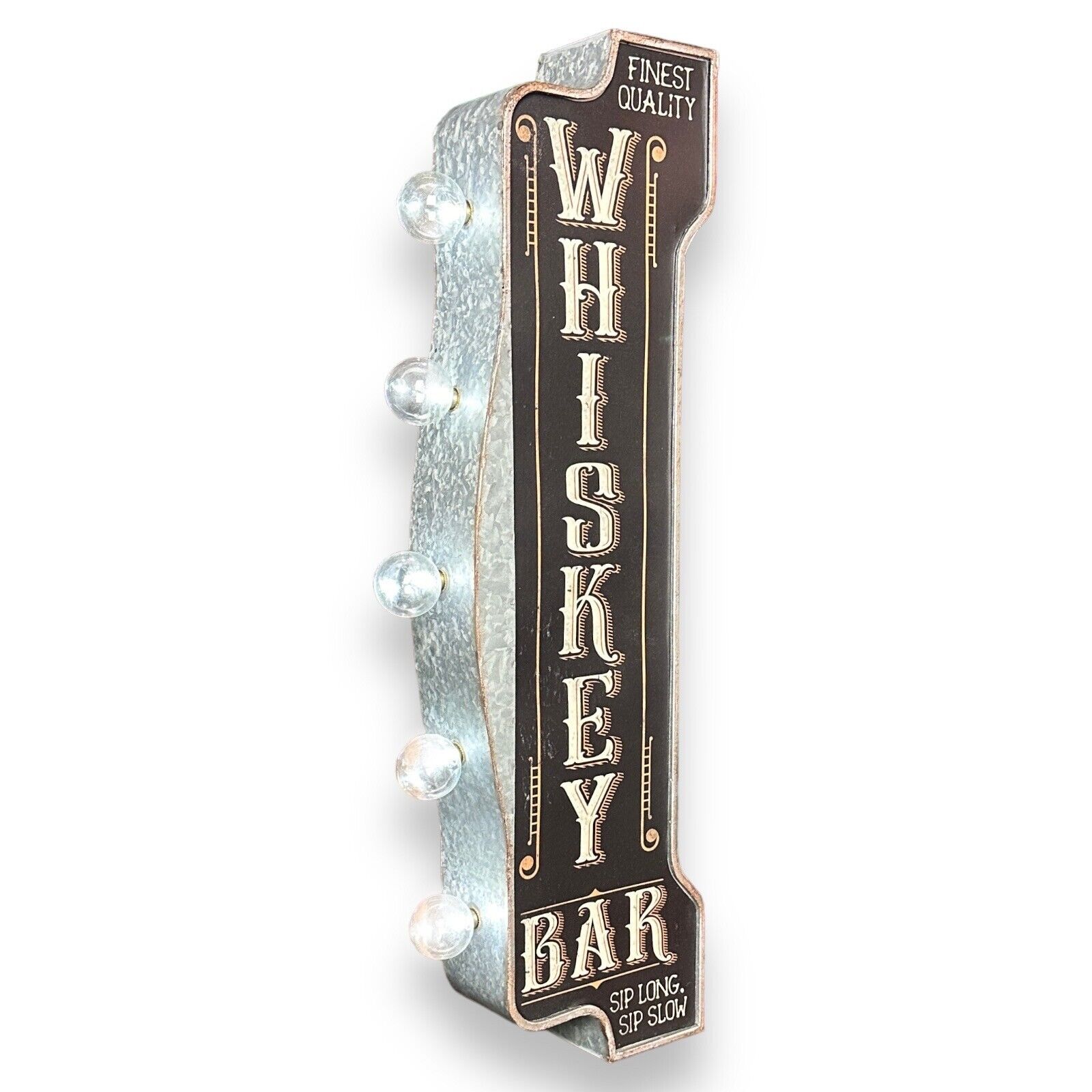 Whiskey Bar Double Sided Vintage Inspired 25" Battery Operated Marquee LED Sign