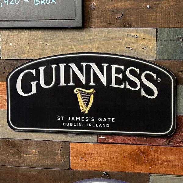 Guinness Beer Lenticular 3-D Sign Home Bar Game Room Man Cave Novelty Wall Decor