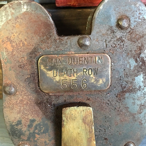 San Quentin Death Row 3" x 5" Cast Iron Working Lock & Keys Rusty Antique Finish