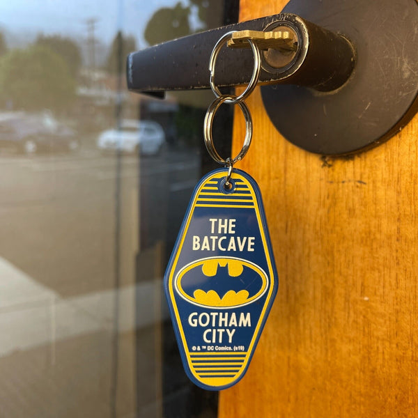 Batman The BatCave Gotham City Double Sided Keychain DC Comics