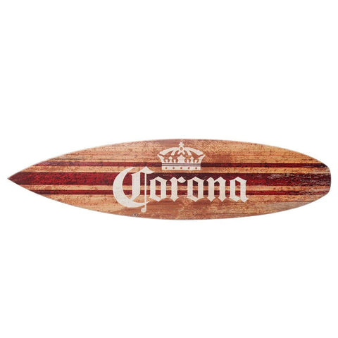 Corona Wood Tones Surfboard Sign Plaque Licensed, 60" x 15", Brand New