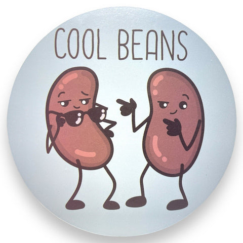 Cool Beans Pun-ny Metal Sign Funny Pun Home Office Novelty Gift Decor