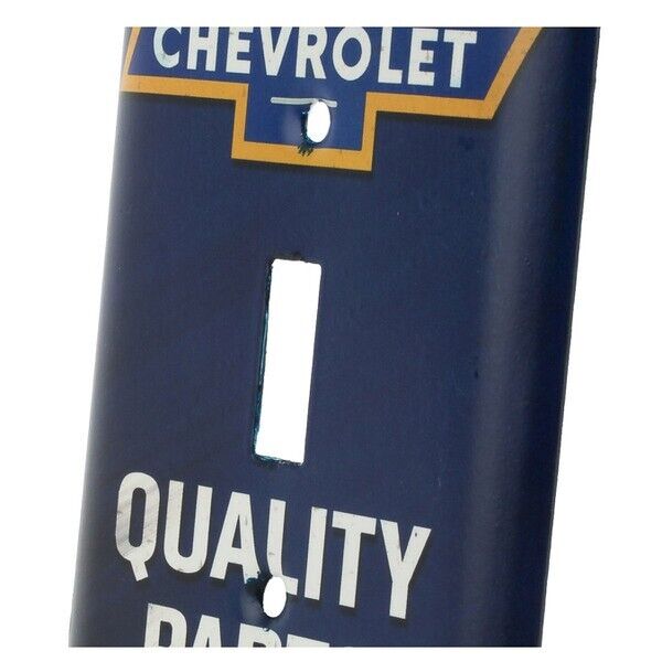 Chevrolet We Use Quality Parts Embossed Metal Light Switch Plate