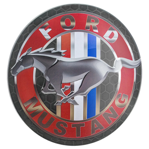 Ford Mustang Dome and Rounded 16" Metal Sign