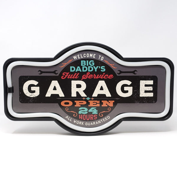 Big Daddy's Garage LED Neon Lighted Marquee Sign For Bar, Garage, or Man Cave