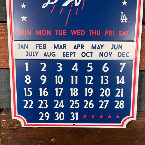 Los Angeles Dodgers Calendar Metal Sign With Magnets