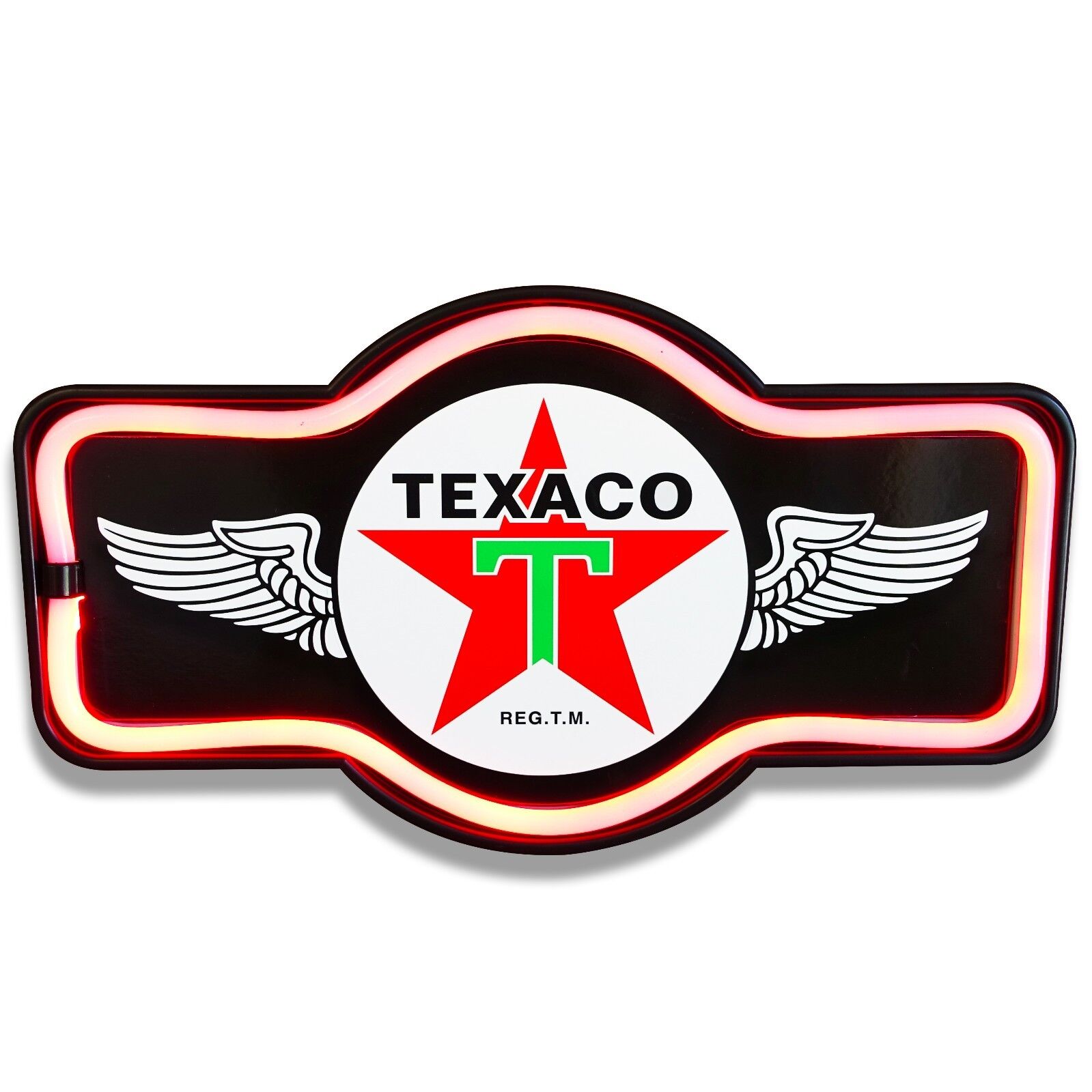 Texaco Black LED Neon Sign Marquee Shape - Bar, Garage, Man Cave