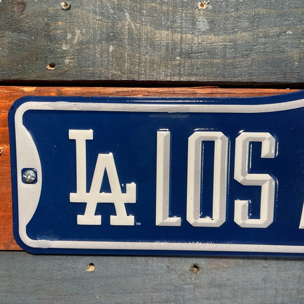 Los Angeles Dodgers Metal Street Sign Game Room Bar Man Cave Decor