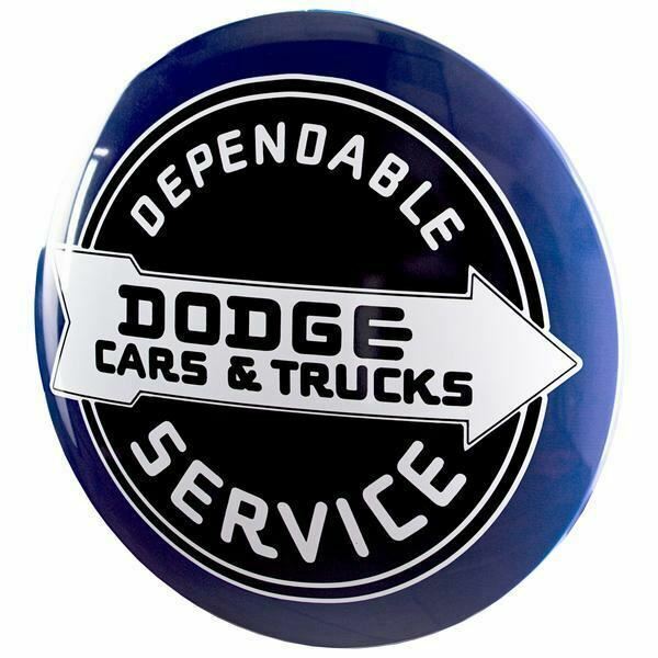 Dodge Cars & Trucks 15" Round Dome Sign, Game Room Decor, Man Cave, Garage, Bar