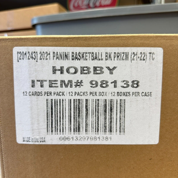 Panini Basketball Hobby Case 2021 BK Prizm (21-22) Factory Sealed 12 Boxes