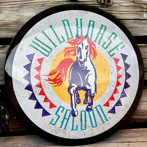 Wildhorse Saloon 16" Round Metal Dome Sign Nashville Country Home Wall Decor