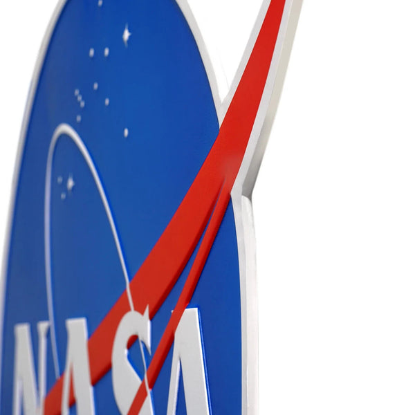 NASA "Meatball" Embossed Metal Wall Sign - Heavy Gauge Space Decor for Man Cave