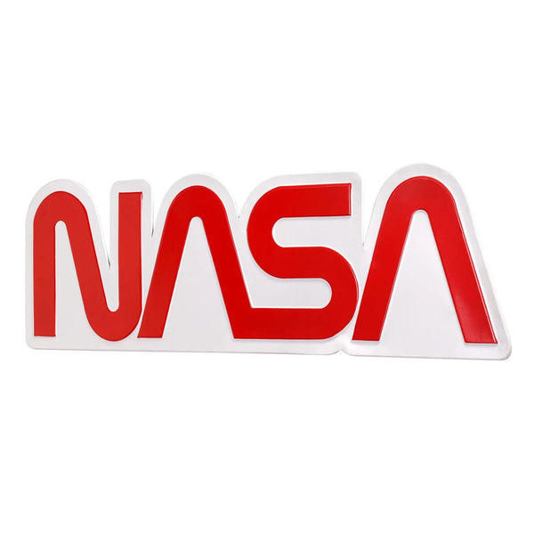 NASA Worm Logo Embossed & Shaped Metal Sign