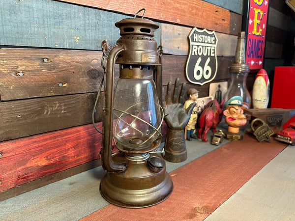 Union Pacific Railroad Salt Lake City Metal Railroad Lantern W/ Antique Finish