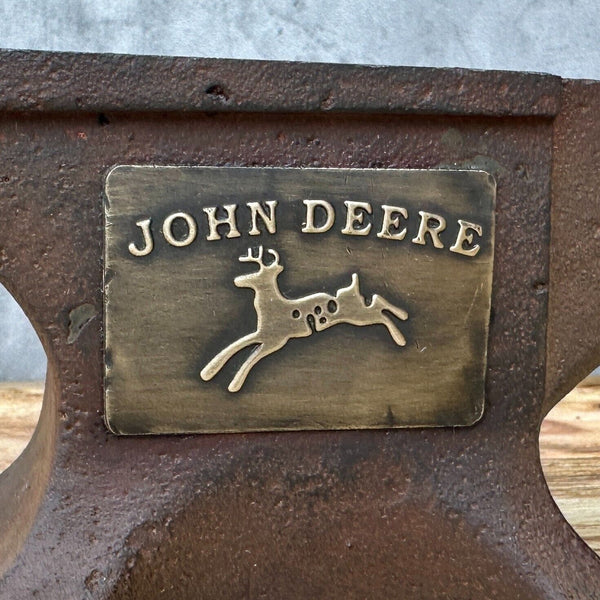 John Deere Cast Iron Anvil With Antique Vintage Finish and Stamped Maker's Mark