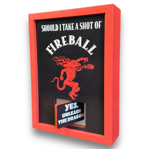 Fireball Whisky Spinner Wall Sign Game Unleash The Dragon Take A Shot