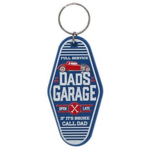 Dad's Garage Keychain Full Service If It's Broken Call Dad Open Late