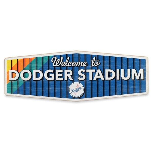 Welcome To Dodger Stadium Traditional Wood Wall Sign Los Angeles Dodgers