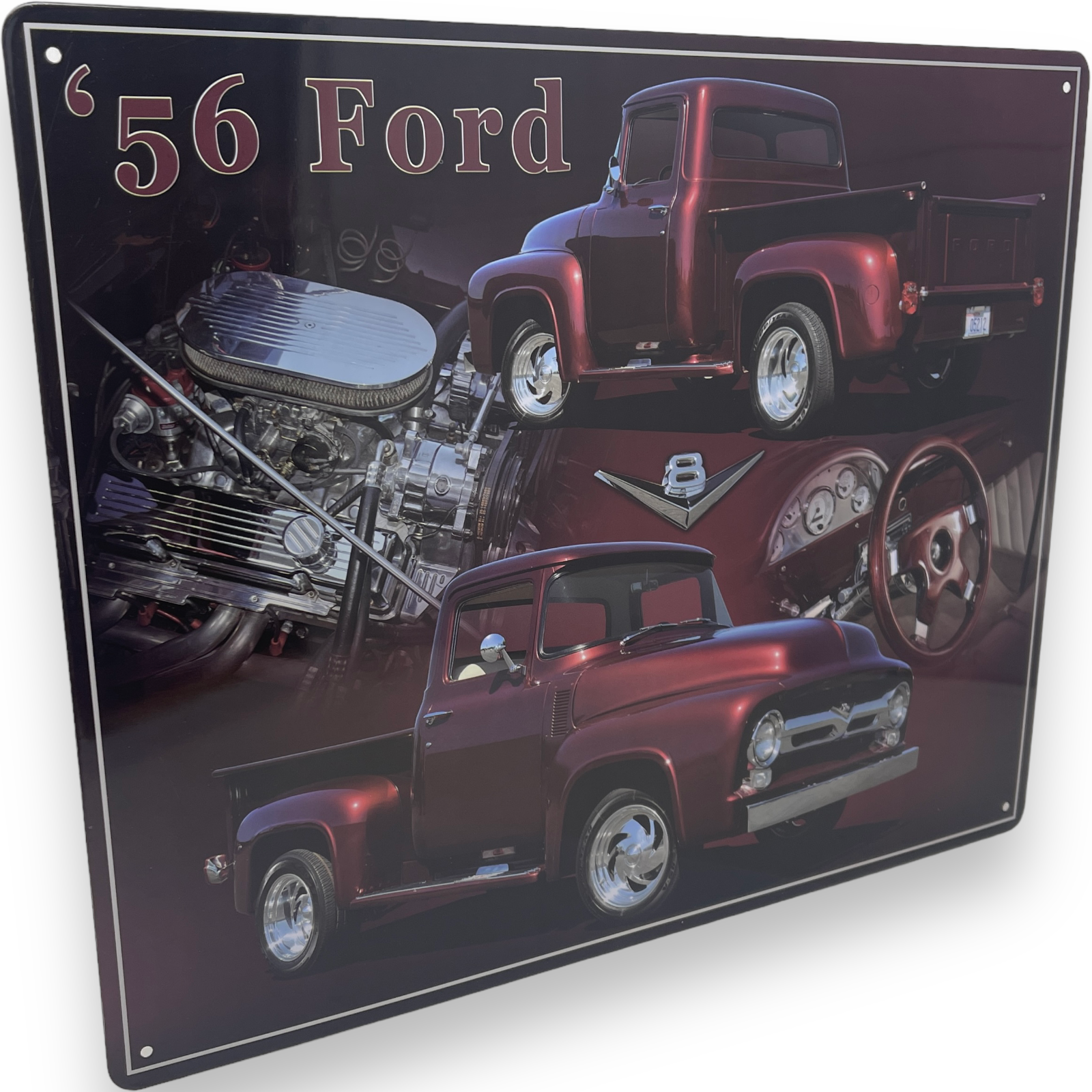 '56 Ford Pickup 15" x 12" Tin Metal Sign W/ Reinforced Edges Man Cave Decor