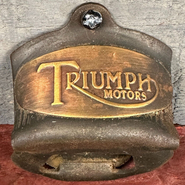 Triumph Motors Die Cast Metal Wall Mounted Bottle Opener Screws Included