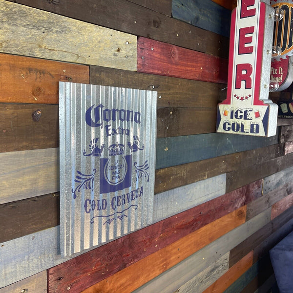 Corona Extra 15" Corrugated Metal Sign