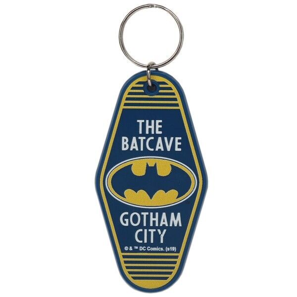 Batman The BatCave Gotham City Double Sided Keychain DC Comics